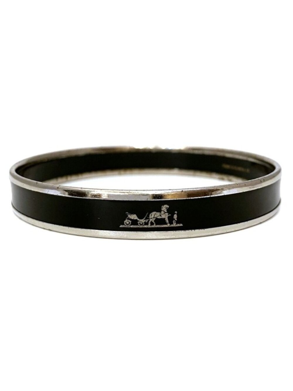 Hermes Enamel Caleche Bangle Alloy Bracelet